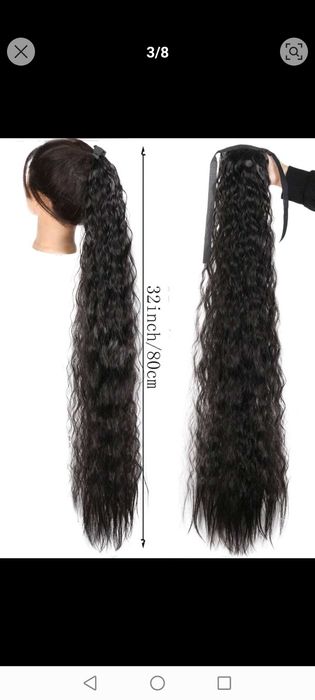 Vand coada de par lunga de 80 cm. Imita foarte bine parul natural