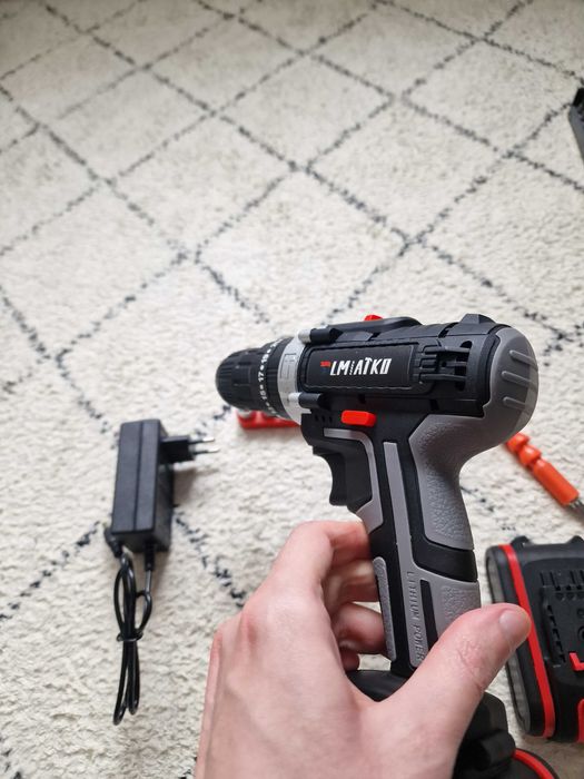 Bormașină Electrică Portabilă 48V, 3în1, 2 Acumulatori 6000mAh, 25+3 Trepte