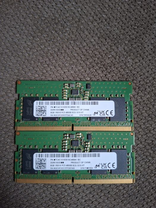 Рам памет 2х8гб 4800mhz ddr5 sodimm