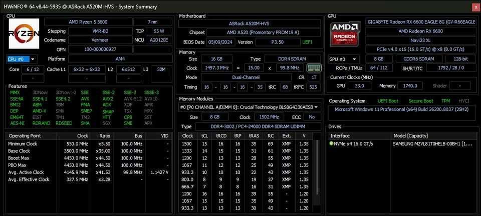 PC GAMING | RYZEN 5 5600 | RX6600 | 16GB RAM | SSD 1TB M.2 NOU |