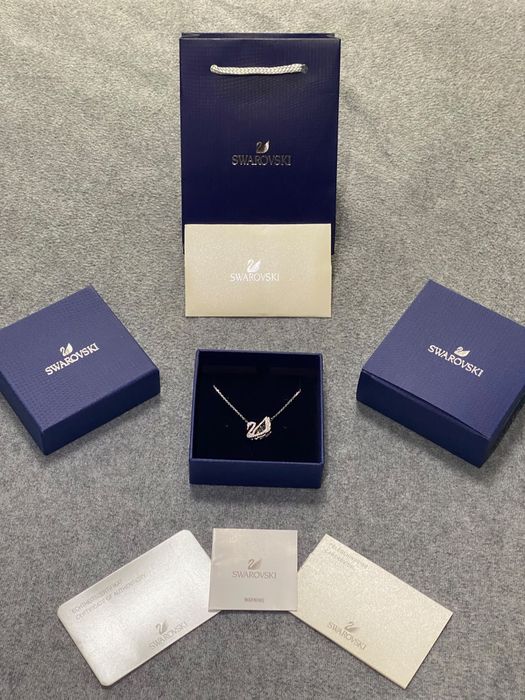 Dancing swan Swarovski necklace