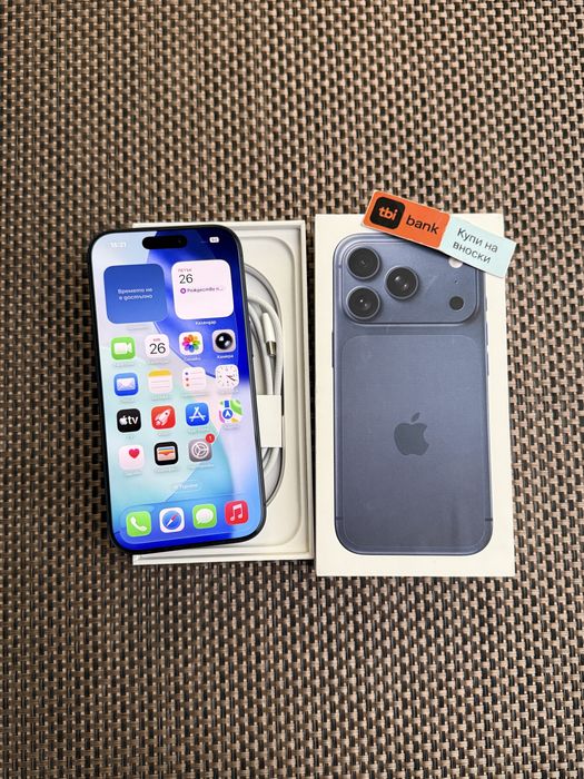 НОВ!ЛИЗИНГ*86лв/м iPhone 17 Pro Blue * 256 айфон 17 про син