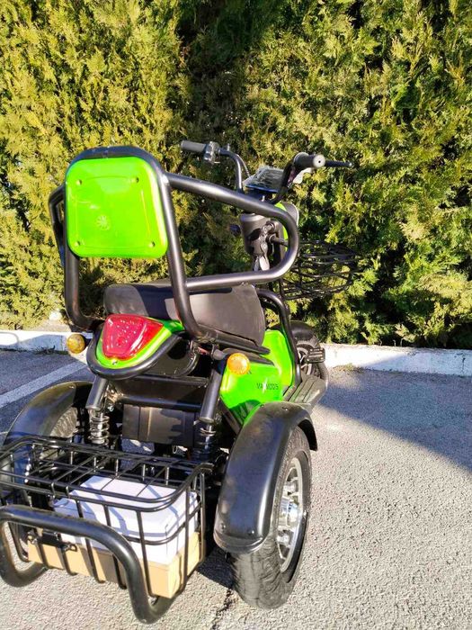 Двуместна електрическа триколка MaxMotors Pudding 1800W-48V ЗЕЛЕНА