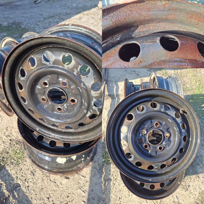 Штампованные диски R14, 4 шт.
Размер: 14x5.5J

Состояние как на фото,