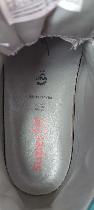 Ghete copii, Superfit, măsură 21, piele întoarsă albastra