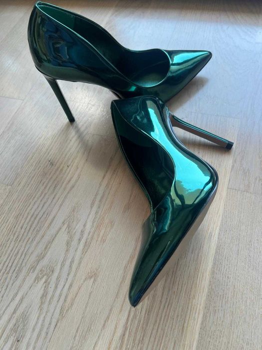 Pantofi ALDO Stessy Mărimea 37 - Verde Metalizat Neon - Stare Impecabilă