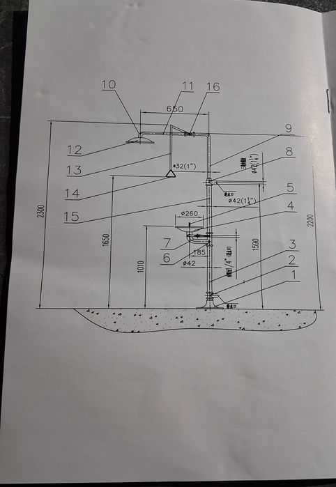 Аварийный душ с фонтаном для глаз.