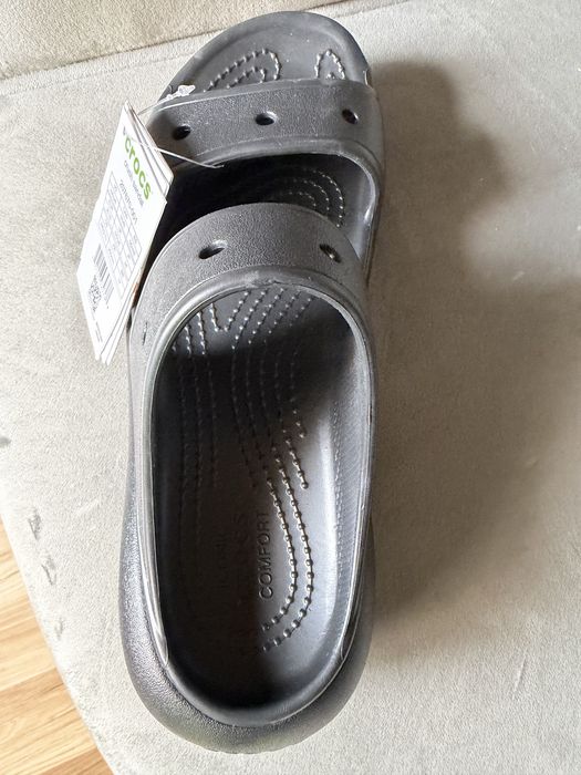 Sandale Crocs Classic Crush Sandal Negre M6/W8 (EUR 38-39) – Noi cu etichetă