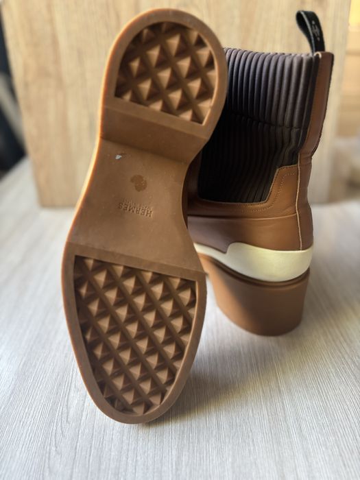 Шикарные ботинки полностью кожаные Эрмес