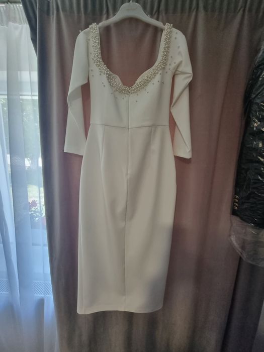 Rochie alba pentru cunuia civila