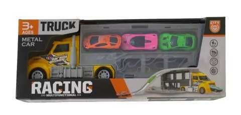 Vand Camion transportator cu 3 masinute metalice si rampa de lansare