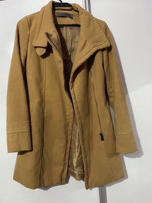 Палто букле с кожа