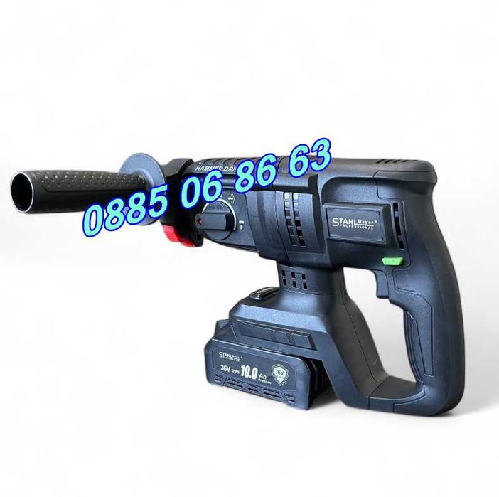 К-т Акумулаторен перфоратор, ъглошлайф 125 мм, гайковерт/винтоверт 36V