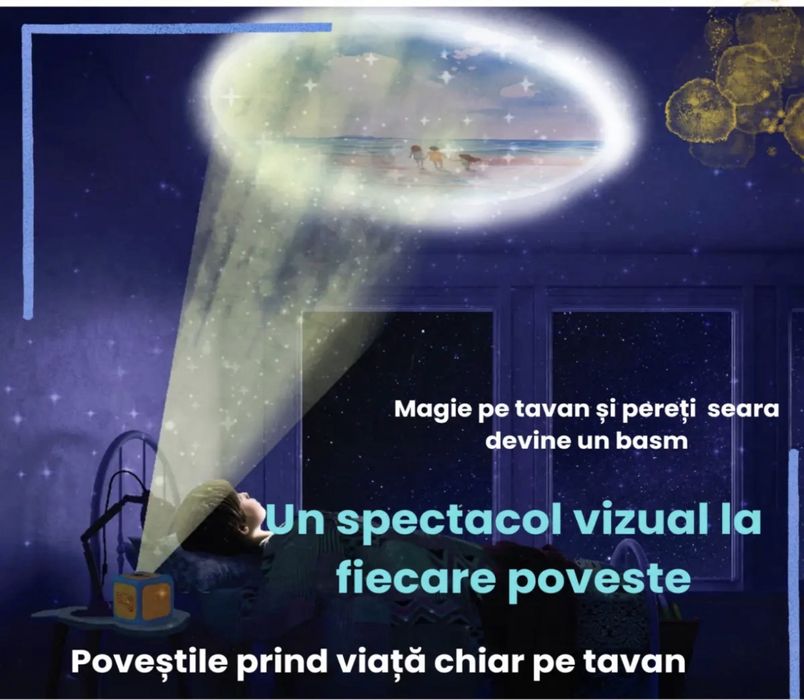 Proiector cu Povesti Noi pe perete sau tavan, Idea, +3 ani