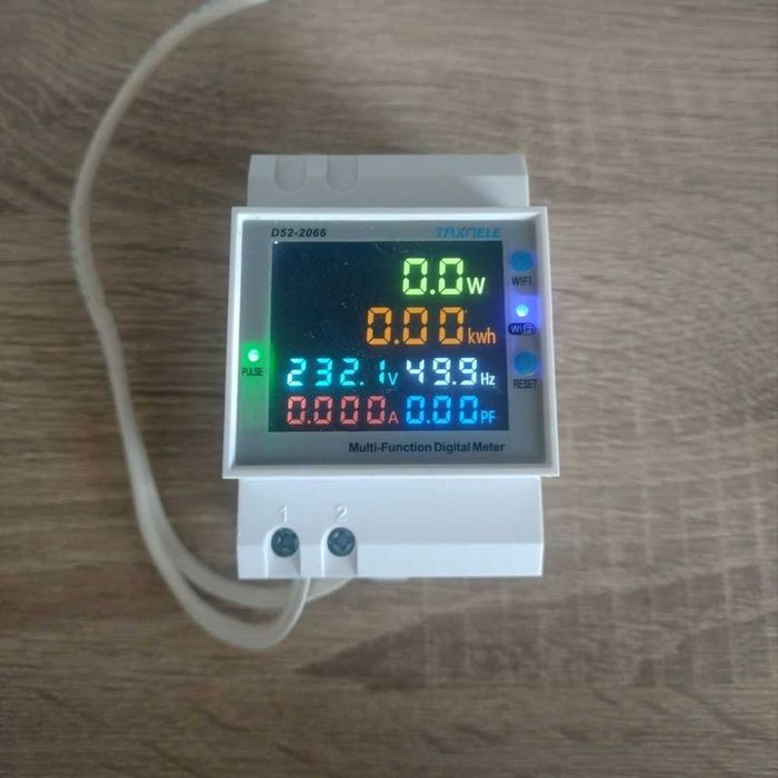 Wi-Fi контролен електромер за DIN шина 100A, TUYA