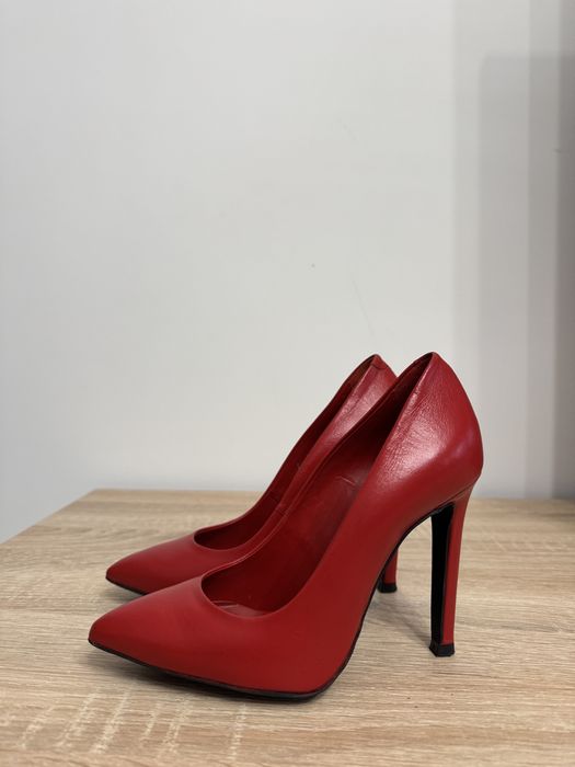 Pantofi de piele stiletto roșii , Aliss