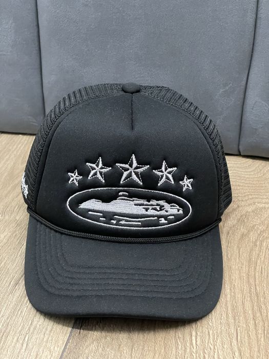 CORTEIZ (CRTZ) 5 Starz Alcatraz Black Trucker Hat Cap