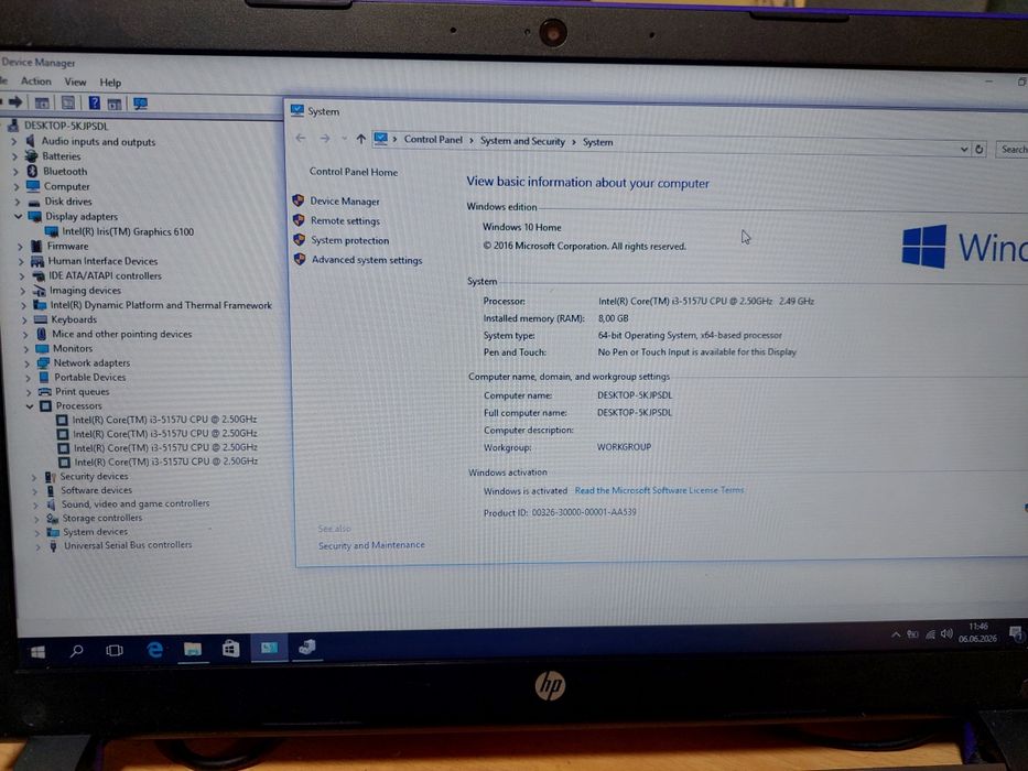 Laptop HP Pavilion i3