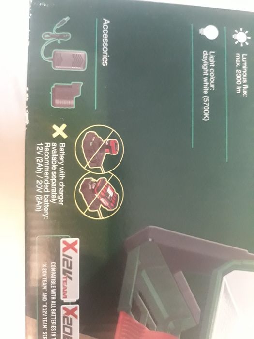 Proiector 20v led parkside