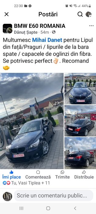 Lip prelungire bmw e60 e61 bara fata m pack  tech
