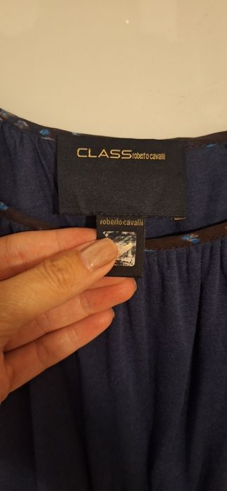 Рокля Roberto Cavali, Class, М размер, синьо/кафяво