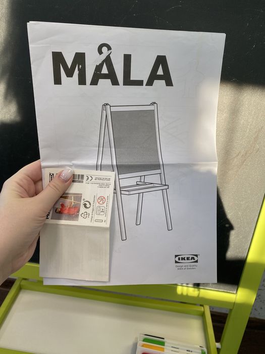 Продаю мольберт доску для рисования ИКЕА Мола + фломастеры Мола