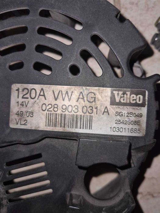 Генератор Алтернатор Valeo 120A за Фолксваген Пасат Б5 / VW Passat B5