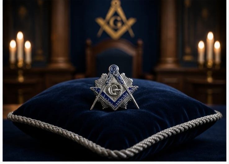 Pin Masonic Elegant – Compas si Echer, Insigna Sacou Premium