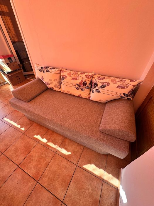 Canapea extensibilă (cu ladă pentru depozitare) 160 cm x 200 cm culoare Gri