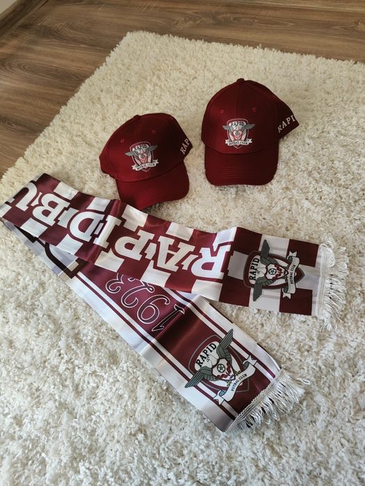 Șapcă Rapid București + Eșarfă FC Rapid , noi