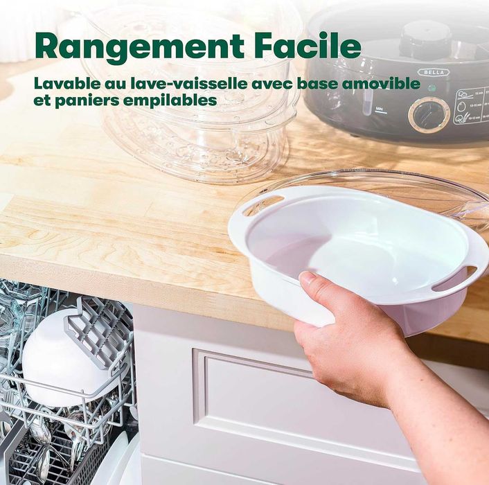 Двуетажен уред за готвене на пара BELLA 7л