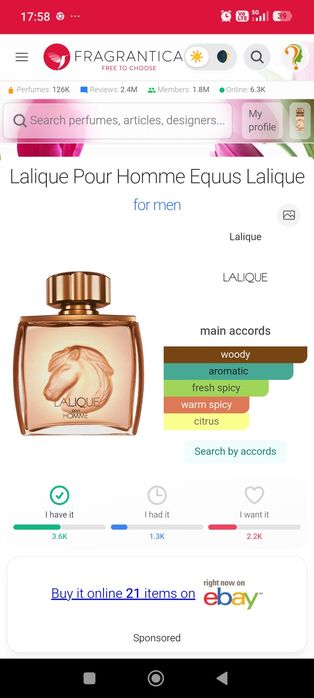 Lalique Equus pour homme