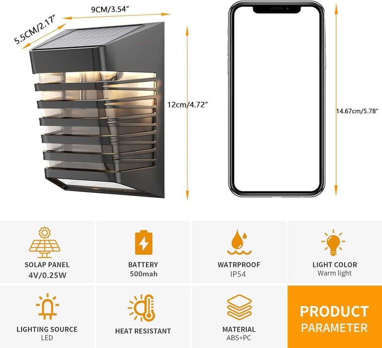 Lumini Solare Led Perete Exterior