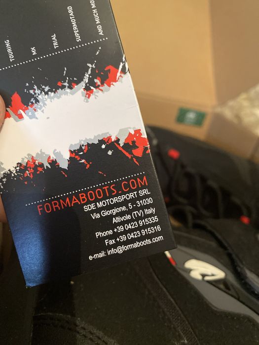 Мотоботинки forma состояние новое