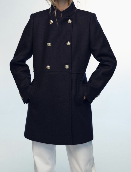 Palton Zara petrecut cu lână