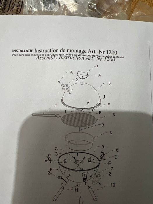 Grătar pe cărbuni rotund – nou, nefolosit –