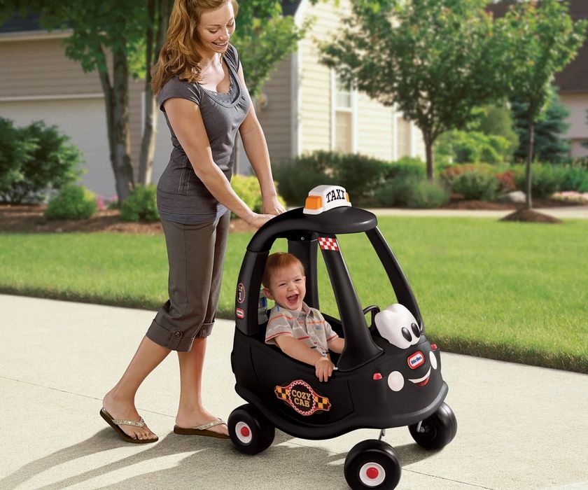 Детска кола за бутане Little Tikes, черно Такси