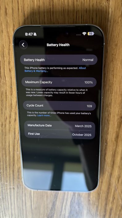 Гаранция iPhone 16 Pro Max 255 GB White Titanium