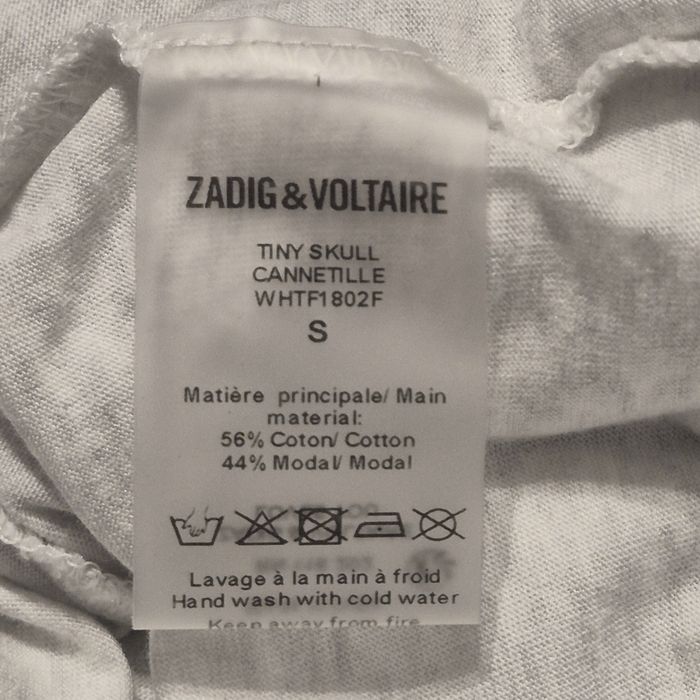 Zadig & Voltaire – tricou designer cu broderie skull cannetille, S-M