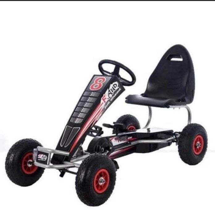 Kart cu pedale, Kinderauto F8-3, roti Gonflabile 6 inch Black