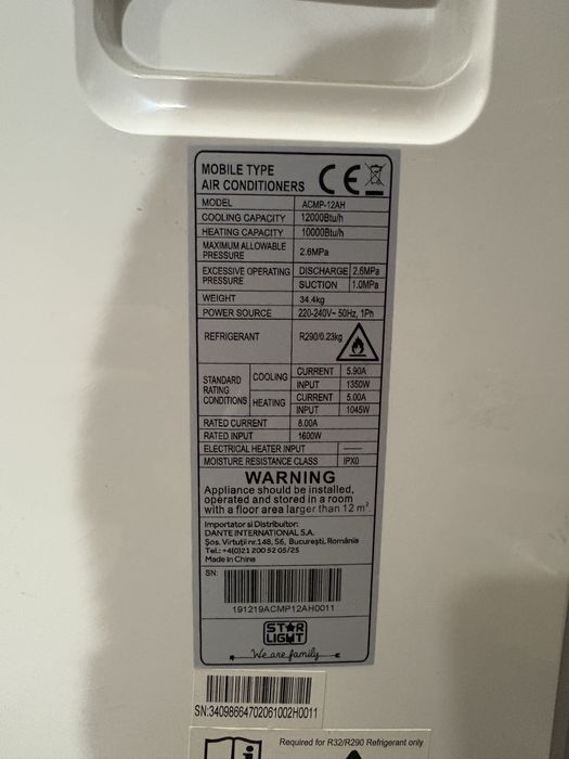 Aer conditionat mobil 12000BTU