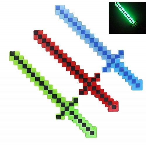 Светещ със звук Меч с музика (MINECRAFT)/Фигурки Майнкрафт/Кирка/Плюше
