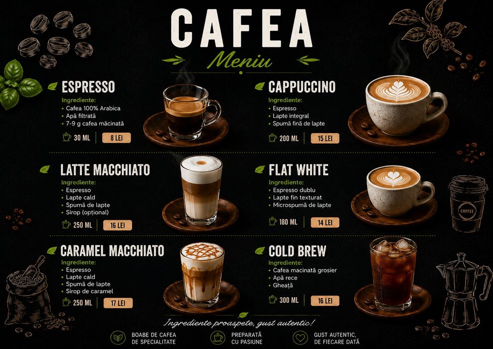 Design grafic personalizat | Meniuri, invitații, pliante, bannere