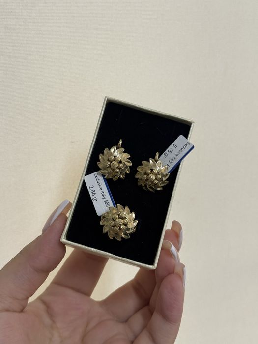 Золото Комплек серьги кольцо