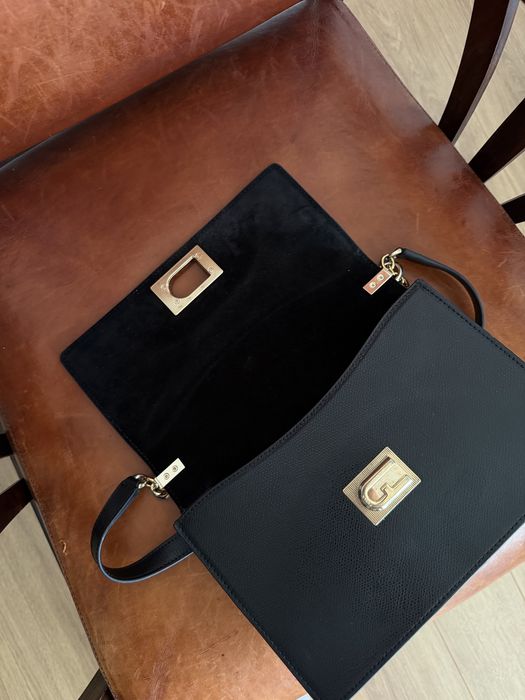 Furla 1927 Black Leather Chain Shoulder Bag