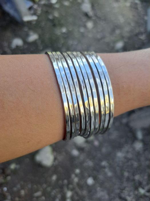 Set 10 bratari argint Bangles 94 grame