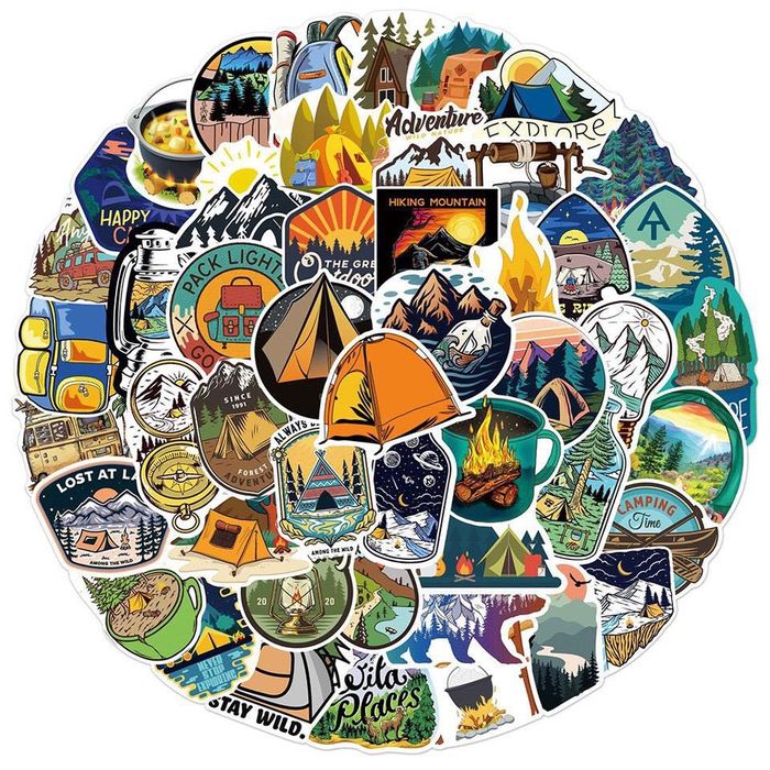 Наклейки яркие виниловые