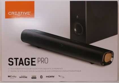 Creative Stage Pro – 2.1 саундбар с Dolby Audio, 160W, Bluetooth 5.3, субуфер (Клас Б)