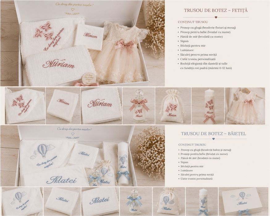 Trusou botez personalizat