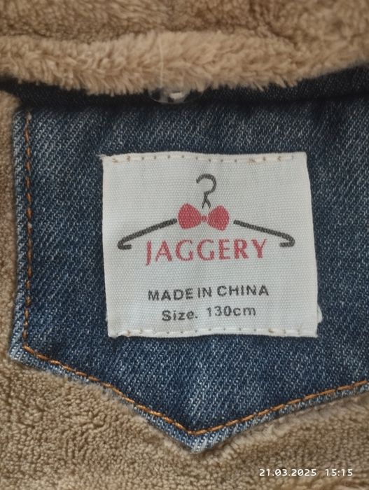 Куртка джинсовая утепленая 130 рост